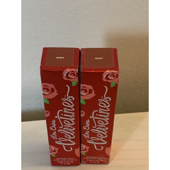 2X Lime Crime Velvetines Liquid Matte Lipstick Riot New Set Rare - Picture 2 of 4